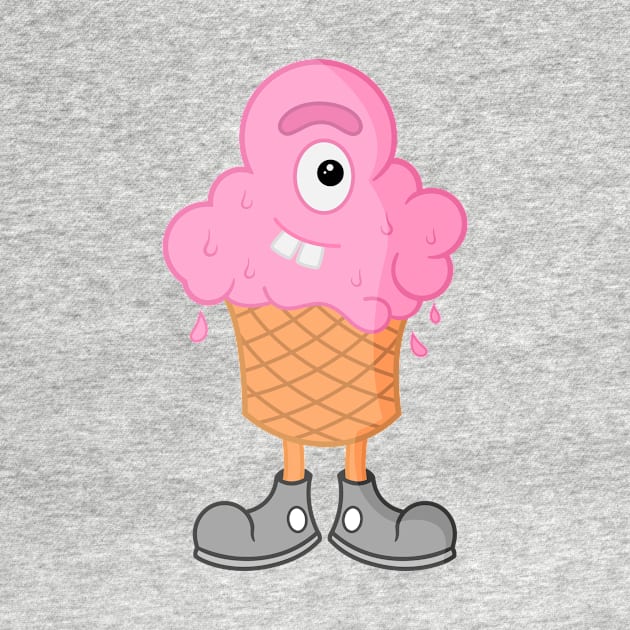 Cute ice cream cartoon by JosanDSGN